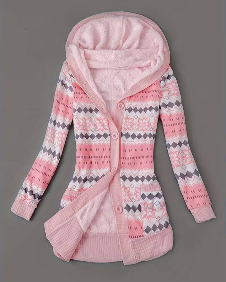 Emma | Gilet à capuche à motifs pour femmes