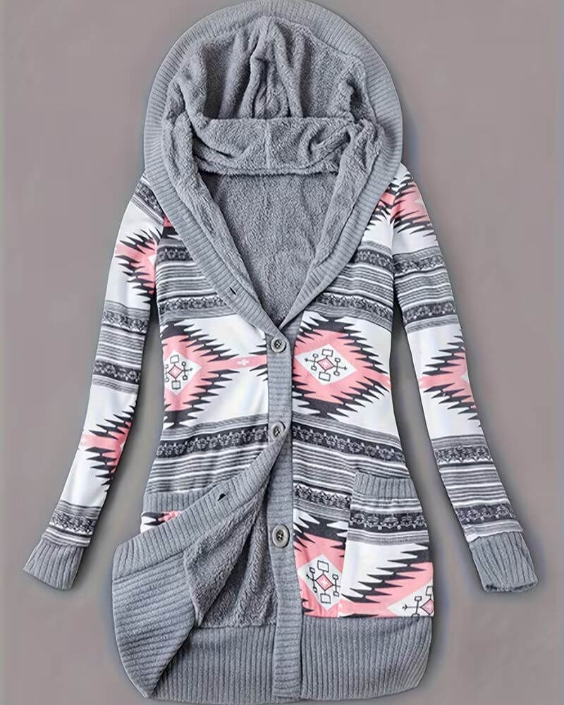 Emma | Gilet à capuche à motifs pour femmes