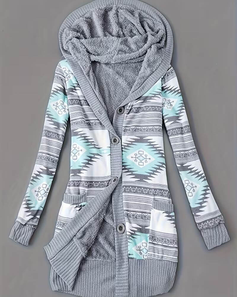 Emma | Gilet à capuche à motifs pour femmes