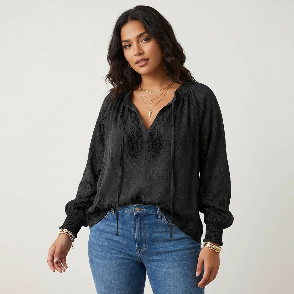 Blouse en dentelle aérienne avec une touche bohème - Kelly