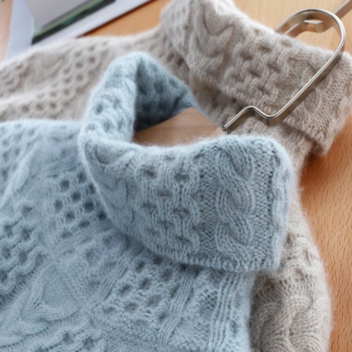 Pull à col roulé Couture pour femmes