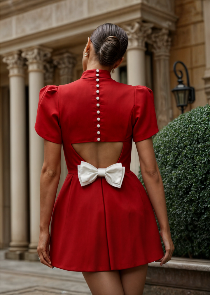Leah | Robe courte avec nœud