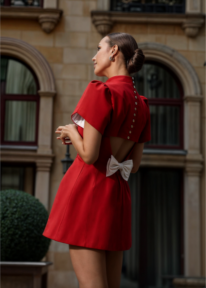 Leah | Robe courte avec nœud