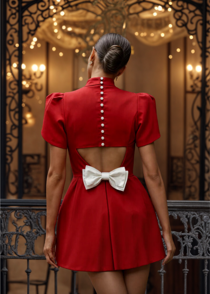 Leah | Robe courte avec nœud