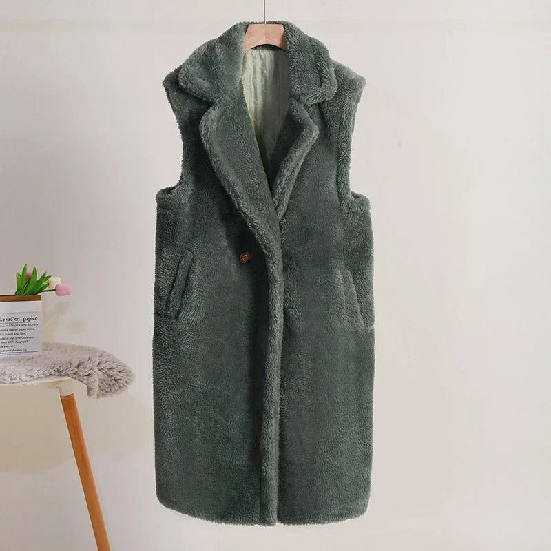 Manteau Teddy d'Hiver pour Femmes | Sans Manches