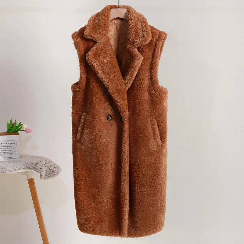 Manteau Teddy d'Hiver pour Femmes | Sans Manches