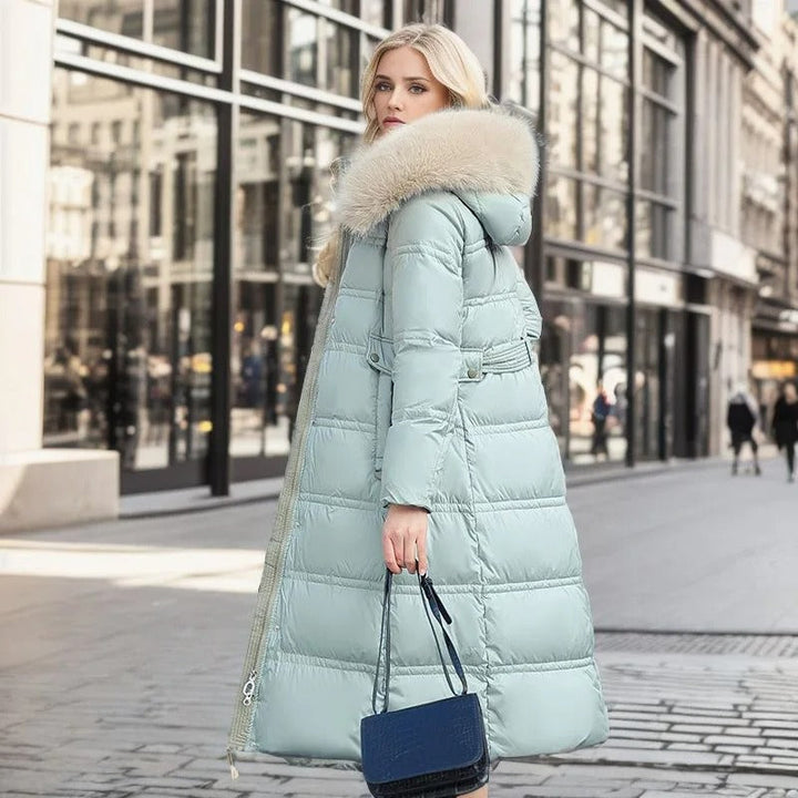 Manteau d'hiver exquis, luxueux et matelassé pour femmes