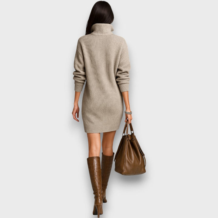 Malvie – Robe en tricot mini avec décolleté en V