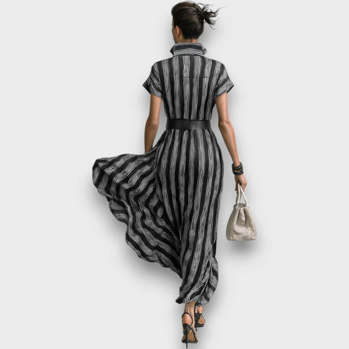 Sorella – Robe maxi rayée en chiffon