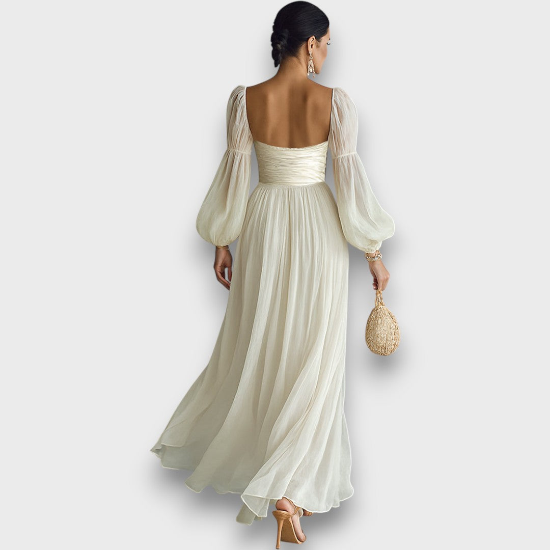Elviana – Robe maxi à décolleté carré