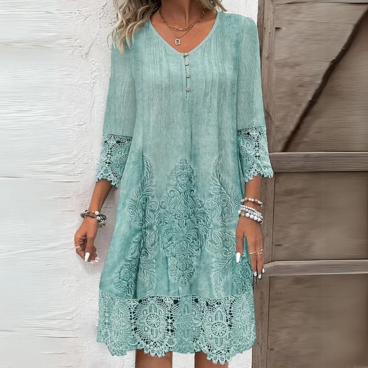Paula | Robe midi boho à manches longues pour femmes