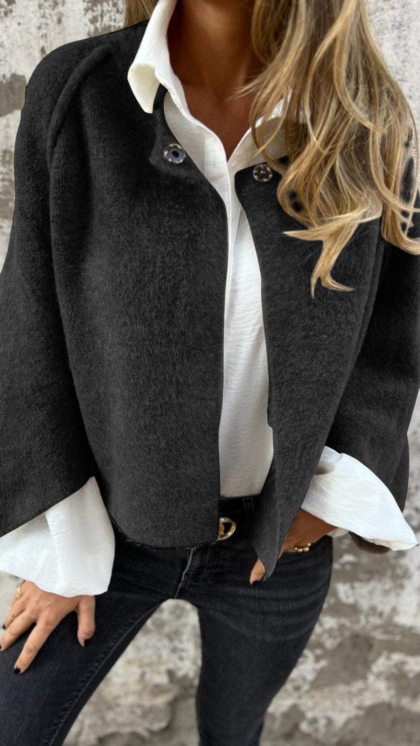 Molly - Manteau en laine à manches longues pour femmes