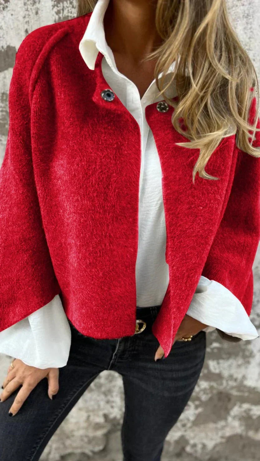 Molly - Manteau en laine à manches longues pour femmes