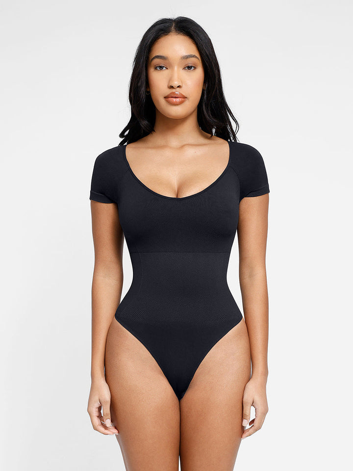 Body à manches courtes avec effet sculptant