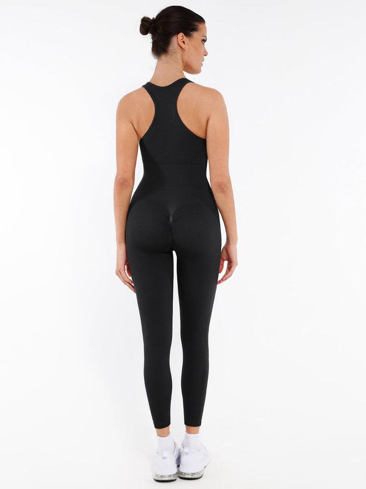 Body sculptant sans couture avec fermeture éclair