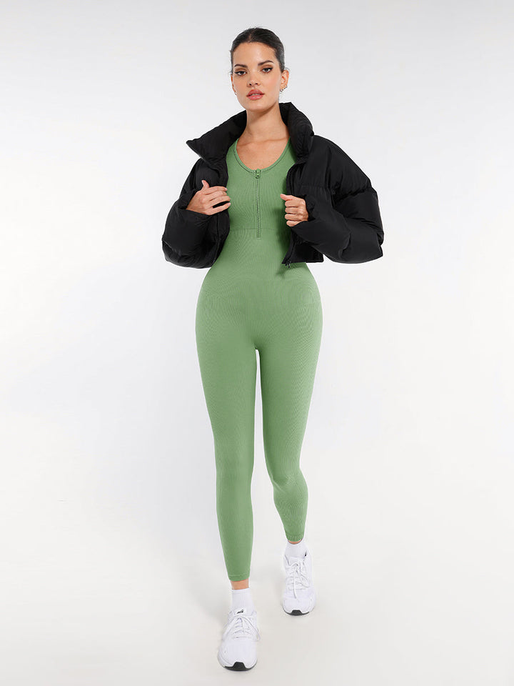 Body sculptant sans couture avec fermeture éclair