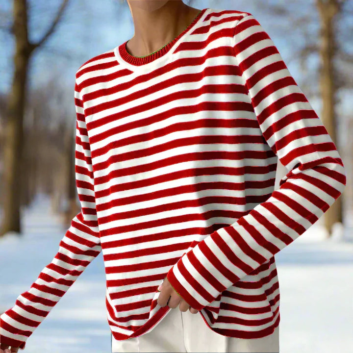 T-shirt rayé élégant, doux et léger pour femmes