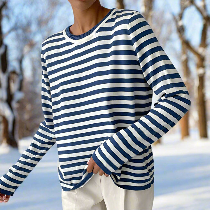 T-shirt rayé élégant, doux et léger pour femmes