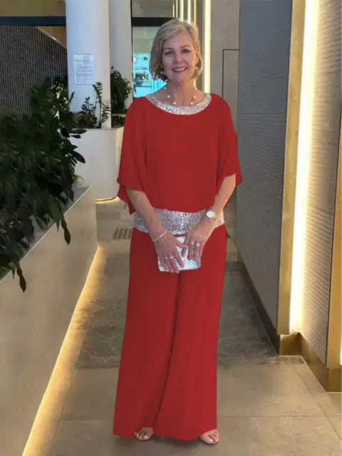 Milina | Ensemble de soirée élégant en paillettes pour femmes