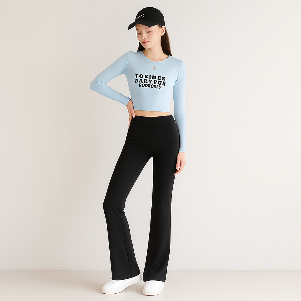 Marielle | Pantalon évasé taille haute