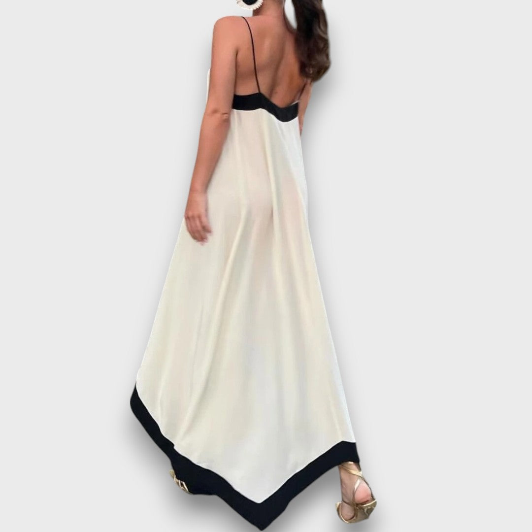 Cirema – Robe maxi avec bord contrasté