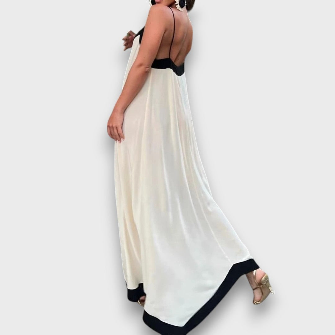 Cirema – Robe maxi avec bord contrasté