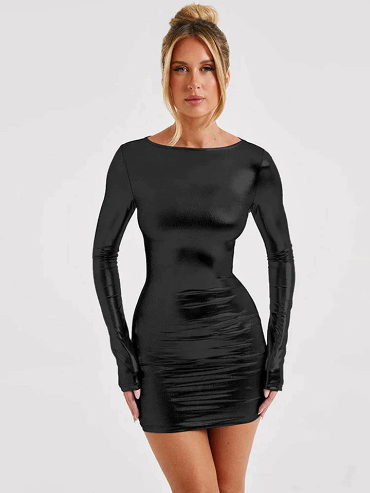 Juliane | Robe Mini Bodycon Métallique Glam