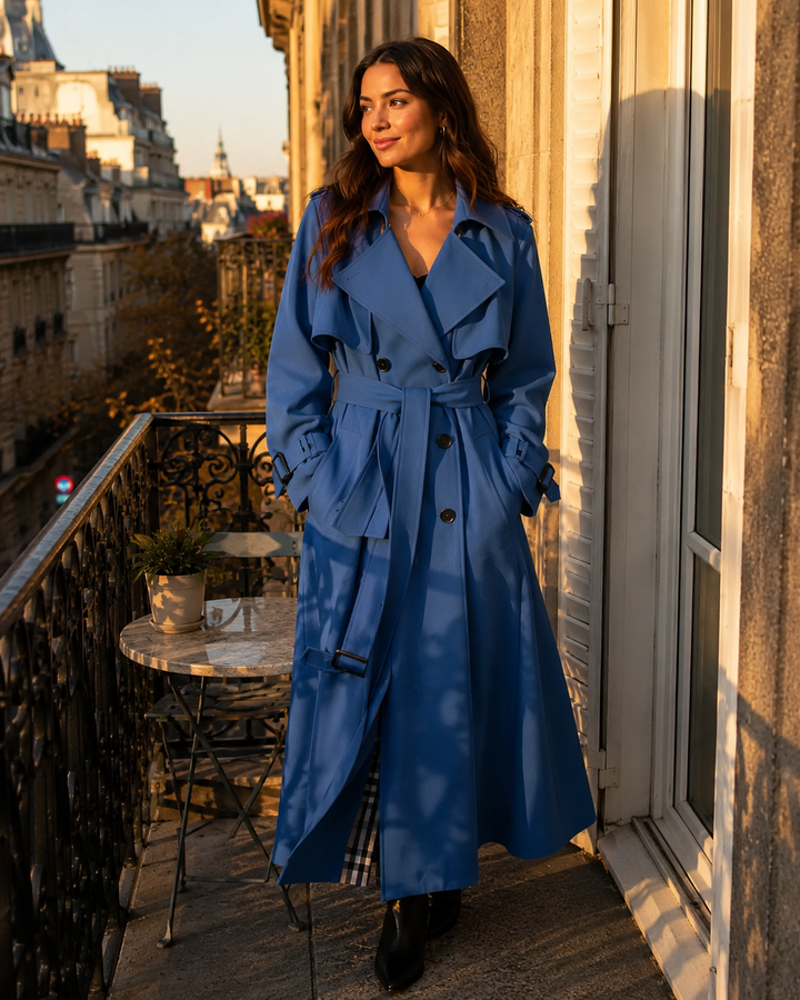 Sandra | Manteau Trench Classique à Ceinture pour Femmes
