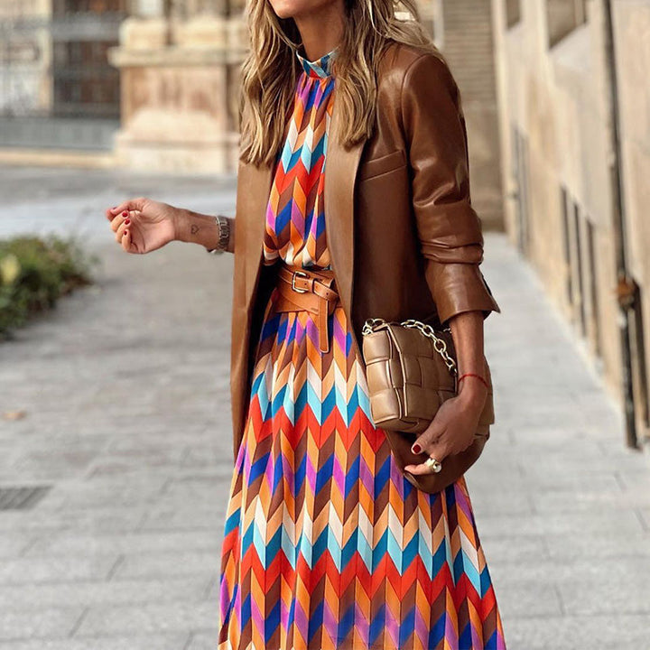 Kaia - Robe de soirée élégante avec des motifs géométriques
