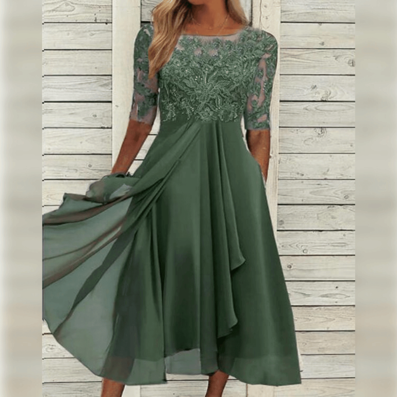 Wiebke | Robe midi élégante et confortable pour femmes