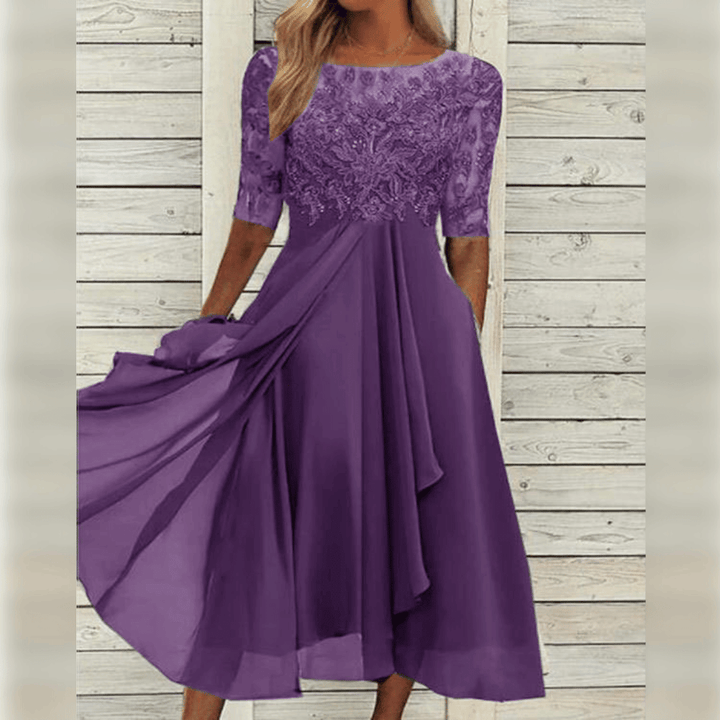 Wiebke | Robe midi élégante et confortable pour femmes