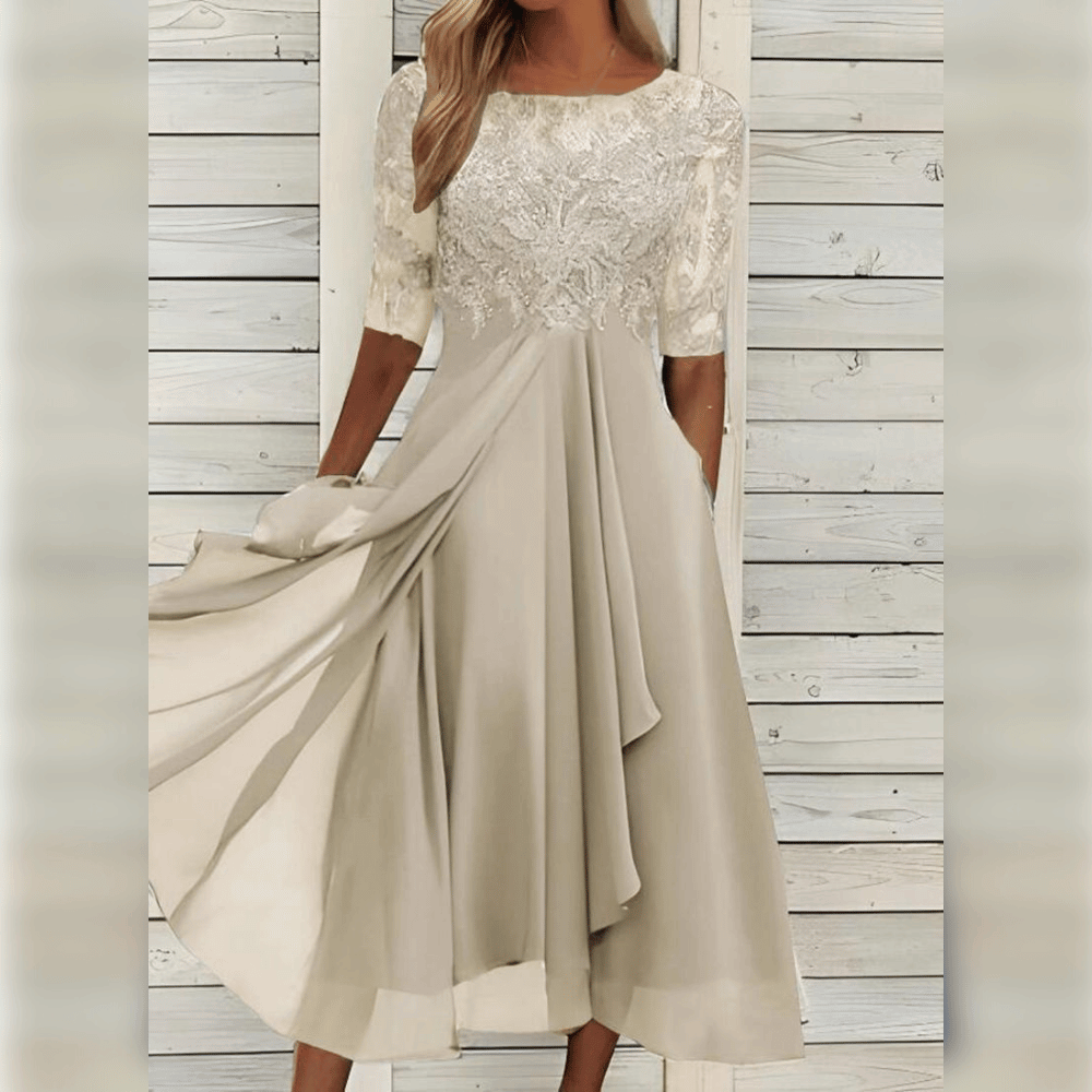 Wiebke | Robe midi élégante et confortable pour femmes