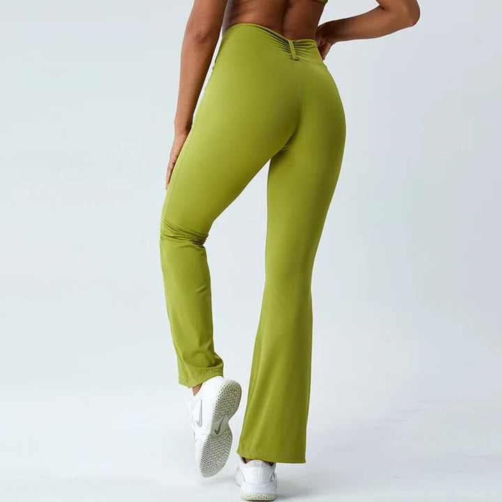 SLIM Pantalon de Yoga avec Pattes d'Éléphant