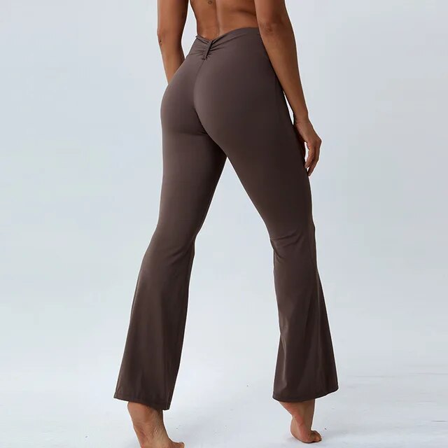 SLIM Pantalon de Yoga avec Pattes d'Éléphant