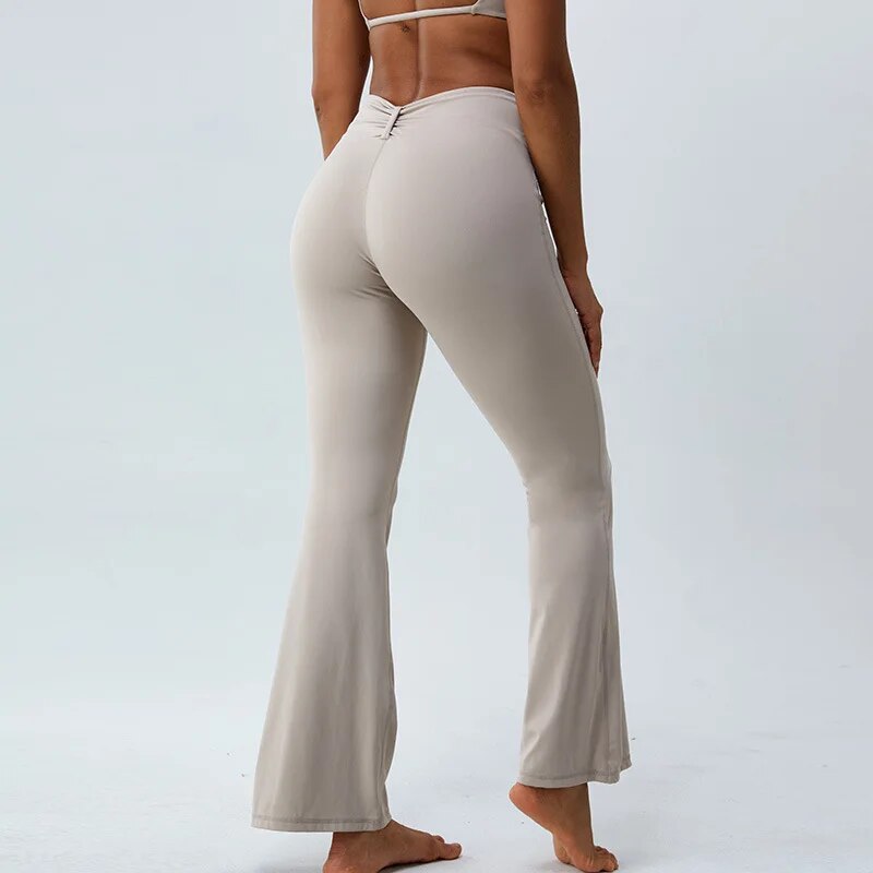 SLIM Pantalon de Yoga avec Pattes d'Éléphant