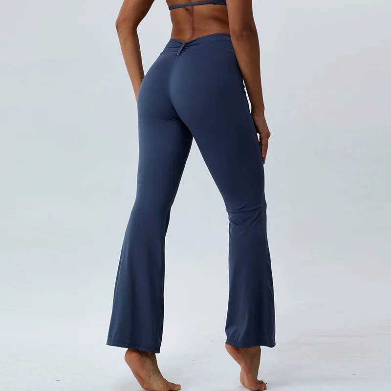 SLIM Pantalon de Yoga avec Pattes d'Éléphant