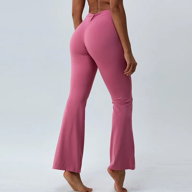 SLIM Pantalon de Yoga avec Pattes d'Éléphant
