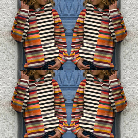 Jitka | Sweat à capuche multicolore tendance pour femmes