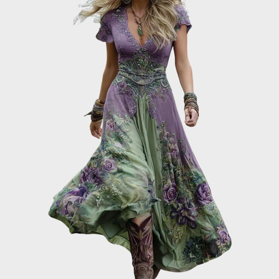 Anna | Robe maxi femme colorée, élégante et à la mode