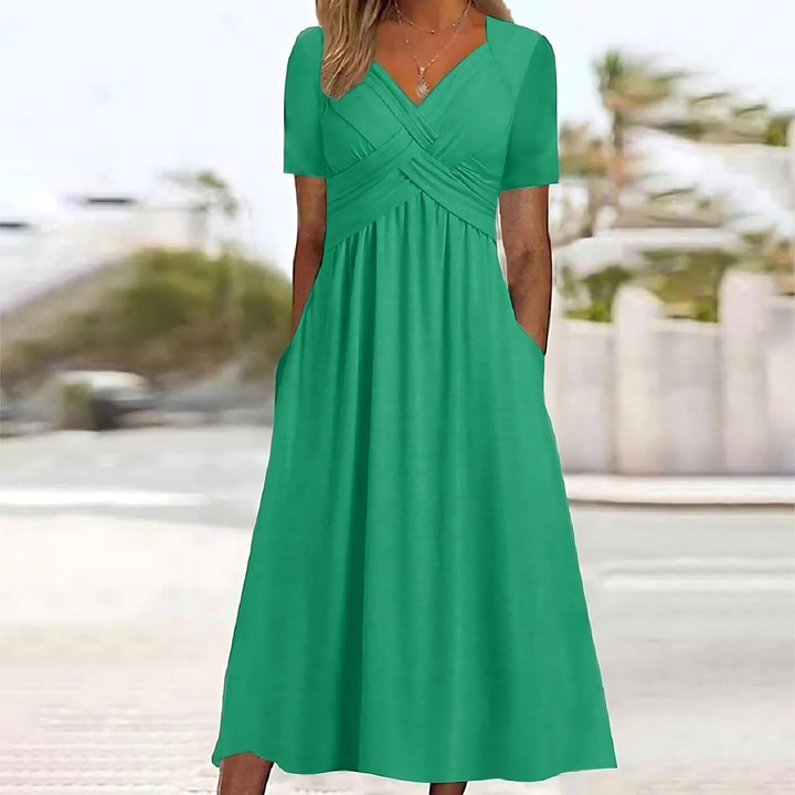 Jamaïque - Robe midi élégante avec couverture du ventre