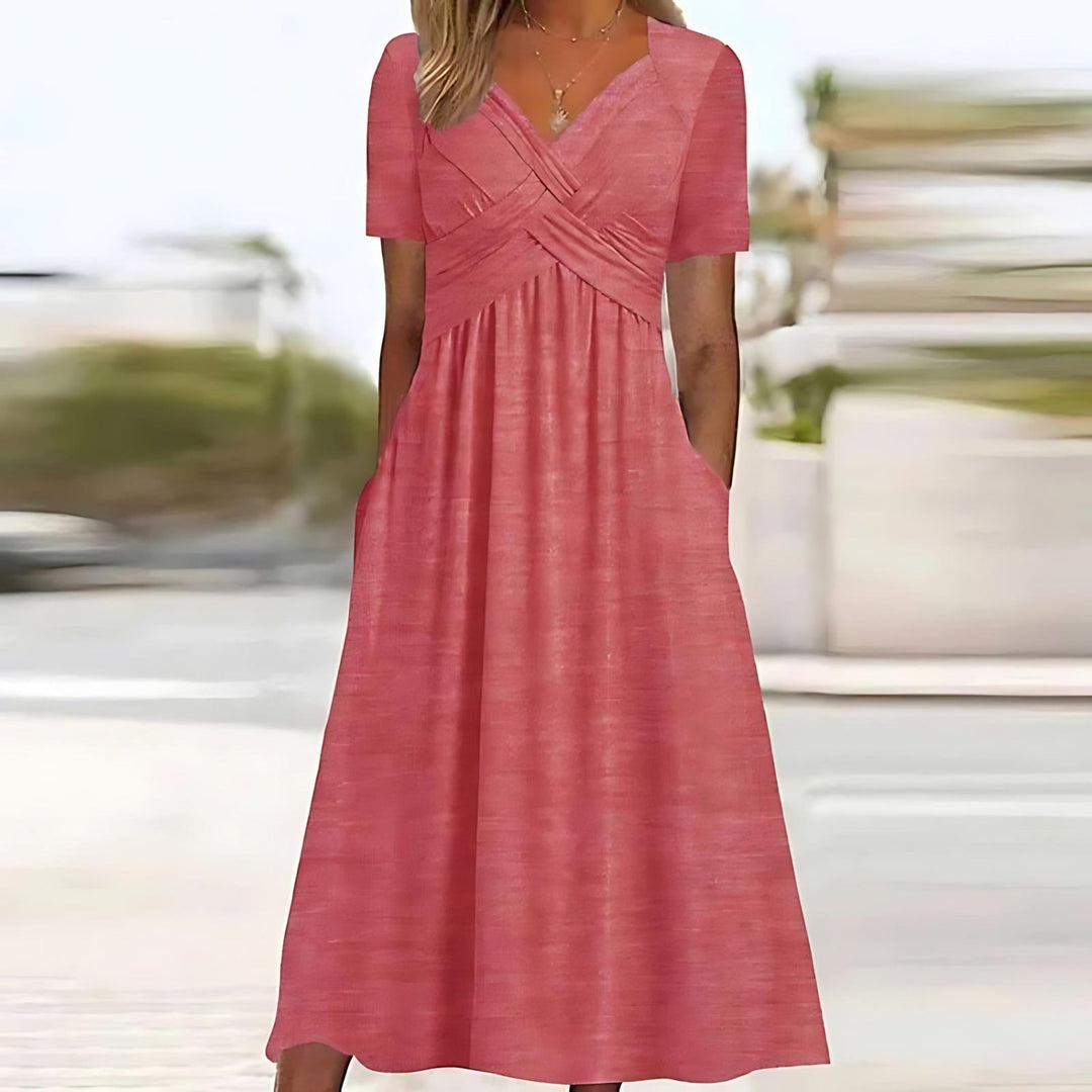 Jamaïque - Robe midi élégante avec couverture du ventre