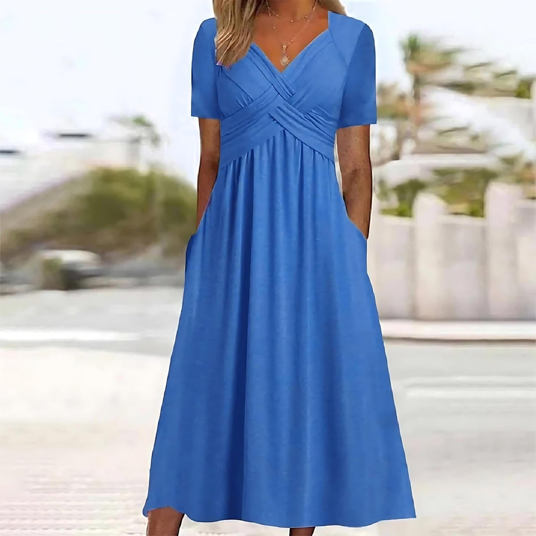 Jamaïque - Robe midi élégante avec couverture du ventre