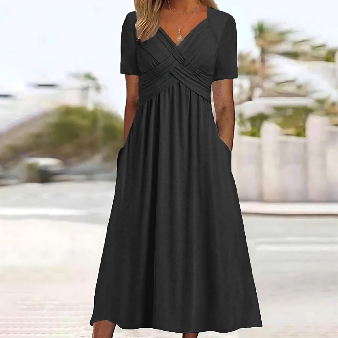 Jamaïque - Robe midi élégante avec couverture du ventre