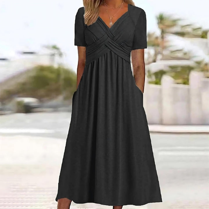Jamaïque - Robe midi élégante avec couverture du ventre