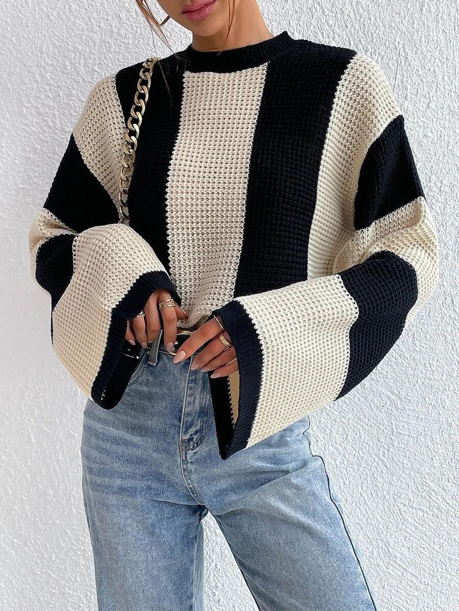 Pull à col rond pour femmes à manches longues | Confortable, moderne, polyvalent