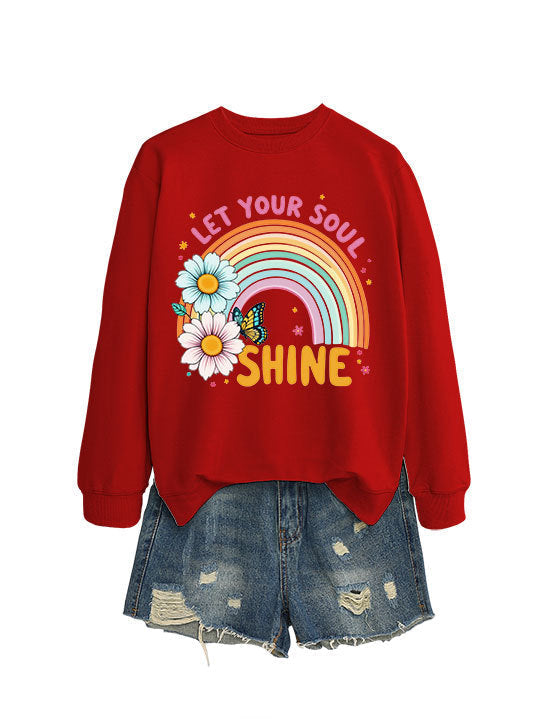 Sweat-shirt pour femmes avec dégradé de couleurs et design graphique floral