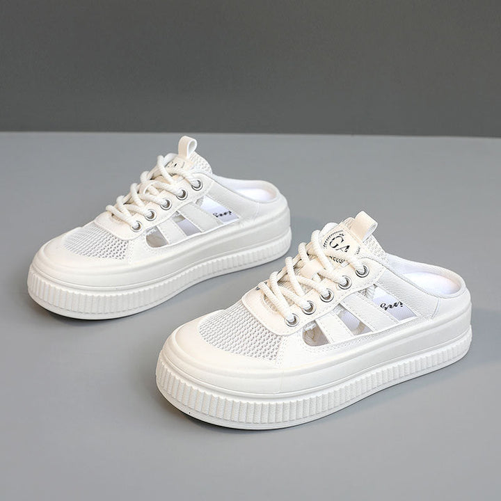 Baskets Slip-On Respirantes pour Femmes avec Semelle en Caoutchouc Flexible et Tige en Maille Tendance