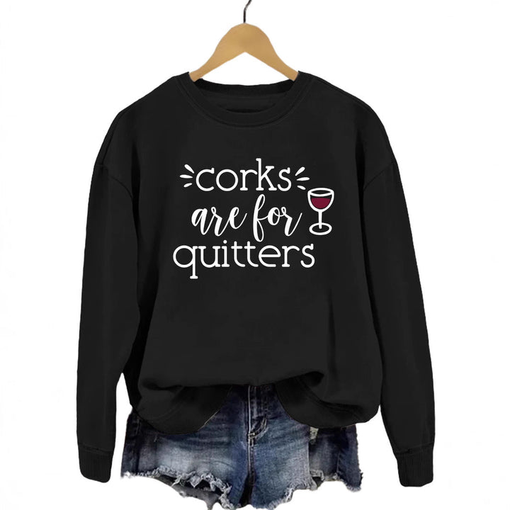 Sweat-shirt pour femmes avec une phrase créative et une coupe décontractée