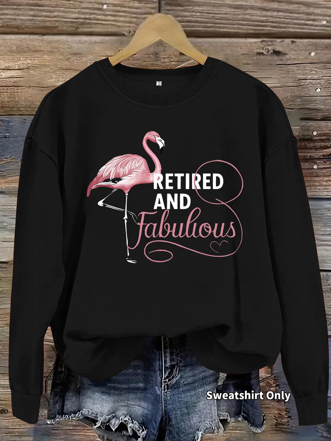 Sweat-shirt pour femmes avec un motif de flamant rose unique et une impression inspirante