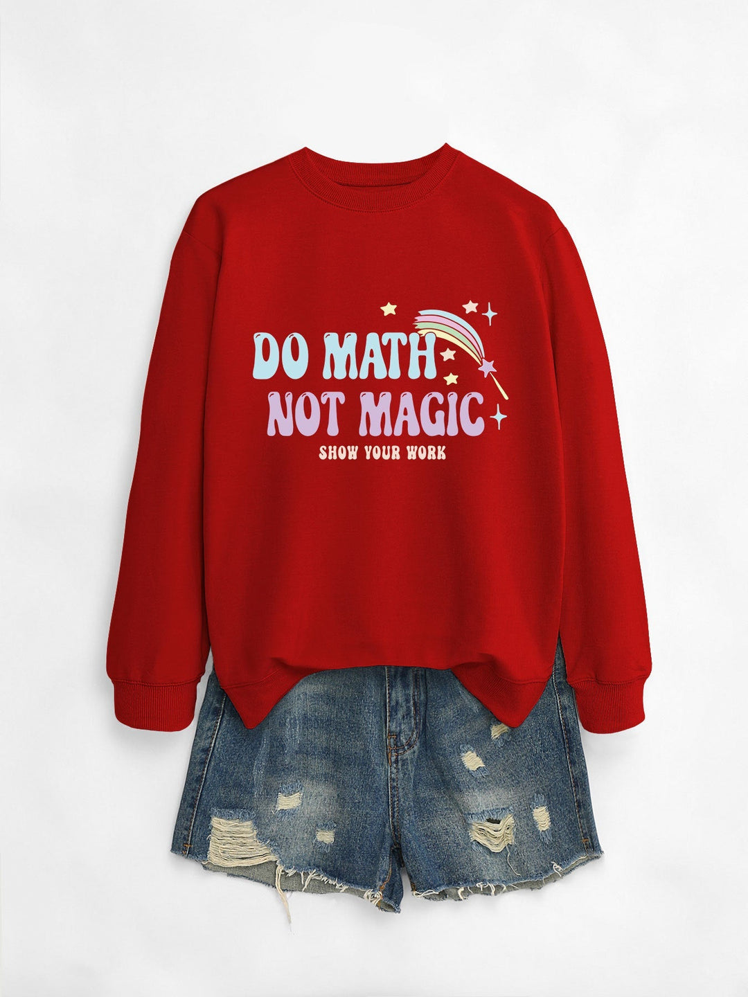 Sweat-shirt décontracté pour femmes avec motif mathématique inspirant